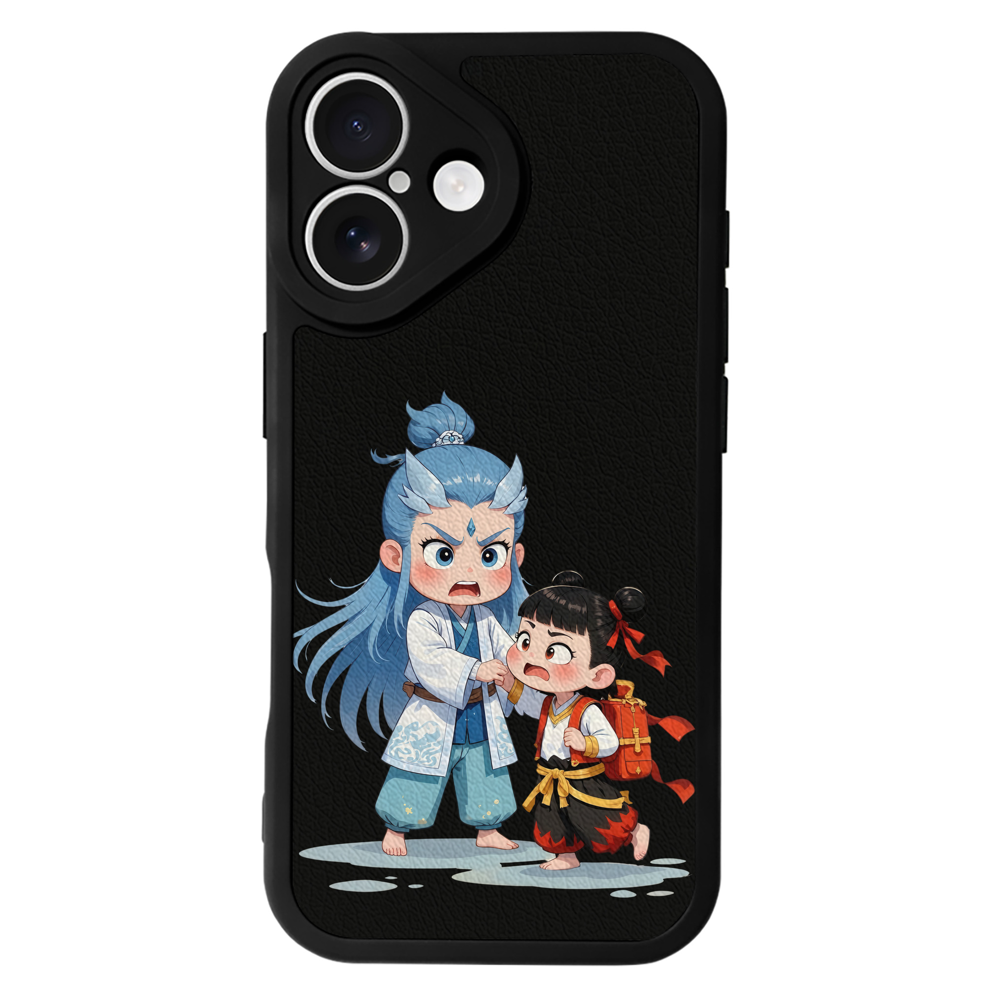 （画像用） Ne Zha 2 ナタ 魔童の大暴れ 【iPhone 16シリーズ対応】シリコンスマホケース（レザー調） 材質：シリコン